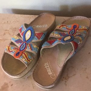 Earth couture beaded sandals